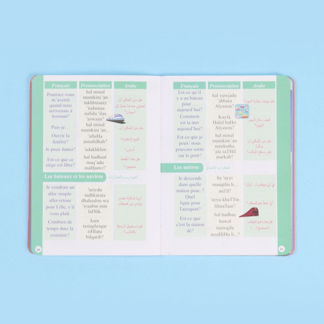 صفحات من كتاب تعلم التحدث باللغة العربية للمبتدئين يساعد على تعلم المحادثة والقواعد الأساسية بسهولة