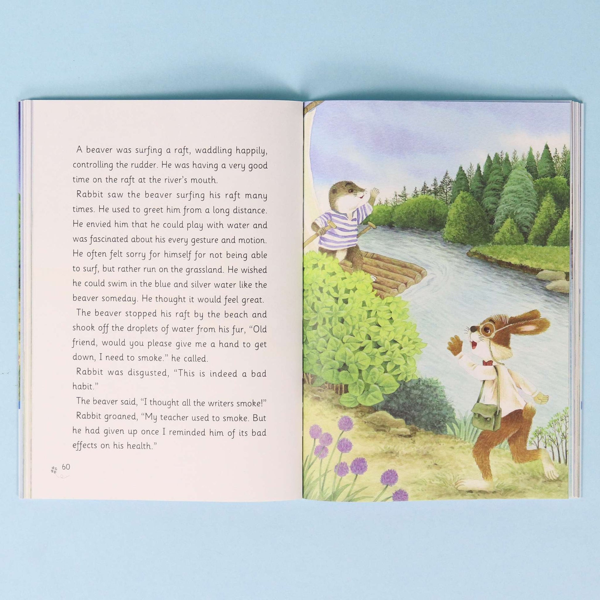 Interior pages of "The Tunnel of the Molels" book for children
